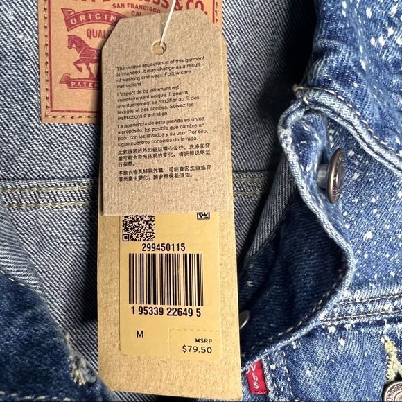 NWT Levi’s Women's Night School Original Trucker Jacket Size M - Picture 10 of 12